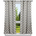 2-Pack: Heavy Geometric Blackout Grommet Window Curtain Pair Panel by DailySale