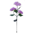 2-Pack: Hydrangea Solar LED Flower Lights with 3 Heads Outdoor Waterproof Garden Lights by DailySale