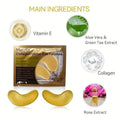 2-Pack: Hydrating Eye Care Under Eye Crystal Mask Golden Under Eye Patches For Women and Men by DailySale