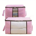 2-Pack: Large Storage Bag Organizer with Reinforced Handle, Clear Window & Sturdy Zippers by DailySale