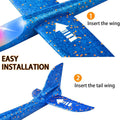 2-Pack: LED 17.5" Light Throwing Foam Airplane by DailySale