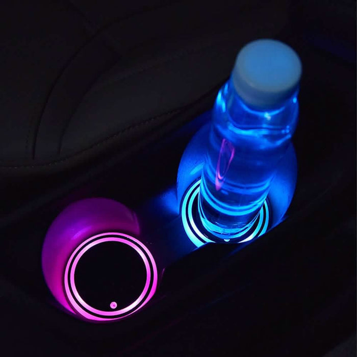 2-Pack: LED Light-Up Car Cup Coasters by DailySale