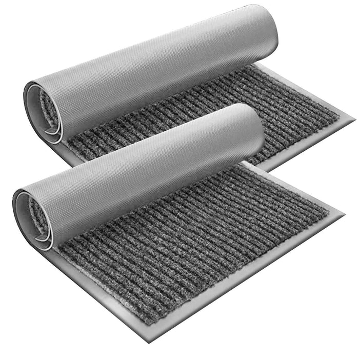 2-Pack: Lux Decor Collection 30'' X 17'' Non-Slip Room Entrance Floor Mats Pair Indoor Outdoor Doormat by DailySale