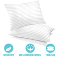 2-Pack: Lux Decor Collection Cotton Stripe Pillow Plush Bed Pillows Set by DailySale