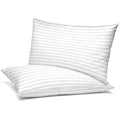 2-Pack: Lux Decor Collection Cotton Stripe Pillow Plush Bed Pillows Set by DailySale