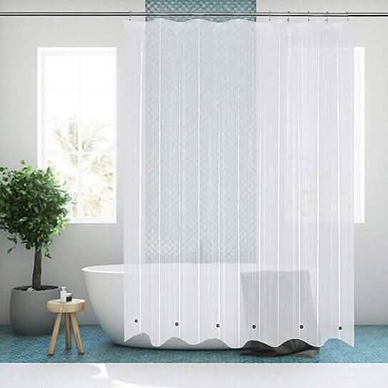 2-Pack: Magnetic Mildew Resistant Solid Vinyl Shower Curtain Liners by DailySale