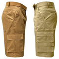 2-Pack: Men's 13” Fitted Belted 7-Pocket Cargo Shorts by DailySale