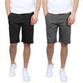 2-Pack: Men's 5-Pocket Flat-Front Slim-Fit Stretch Chino Shorts by DailySale