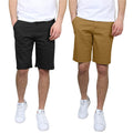 2-Pack: Men's 5-Pocket Flat-Front Slim-Fit Stretch Chino Shorts by DailySale