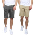 2-Pack: Men's 5-Pocket Flat-Front Slim-Fit Stretch Chino Shorts by DailySale