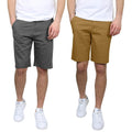2-Pack: Men's 5-Pocket Flat-Front Slim-Fit Stretch Chino Shorts by DailySale