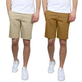 2-Pack: Men's 5-Pocket Flat-Front Slim-Fit Stretch Chino Shorts by DailySale
