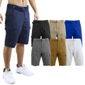 2-Pack: Men's Cotton Classic Cargo Shorts With Belt by DailySale