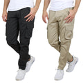 2-Pack: Men's Cotton Flex Stretch Cargo Pants by DailySale