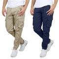 2-Pack: Men's Cotton Flex Stretch Cargo Pants by DailySale
