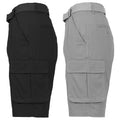 2-Pack: Men's Cotton Flex Stretch Cargo Shorts With Belt by DailySale