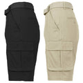 2-Pack: Men's Cotton Flex Stretch Cargo Shorts With Belt by DailySale