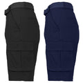2-Pack: Men's Cotton Flex Stretch Cargo Shorts With Belt by DailySale