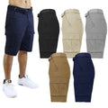 2-Pack: Men's Cotton Flex Stretch Cargo Shorts With Belt by DailySale