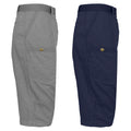 2-Pack: Men's Tech Extended Size Cotton Cargo Utility Belted Shorts by DailySale