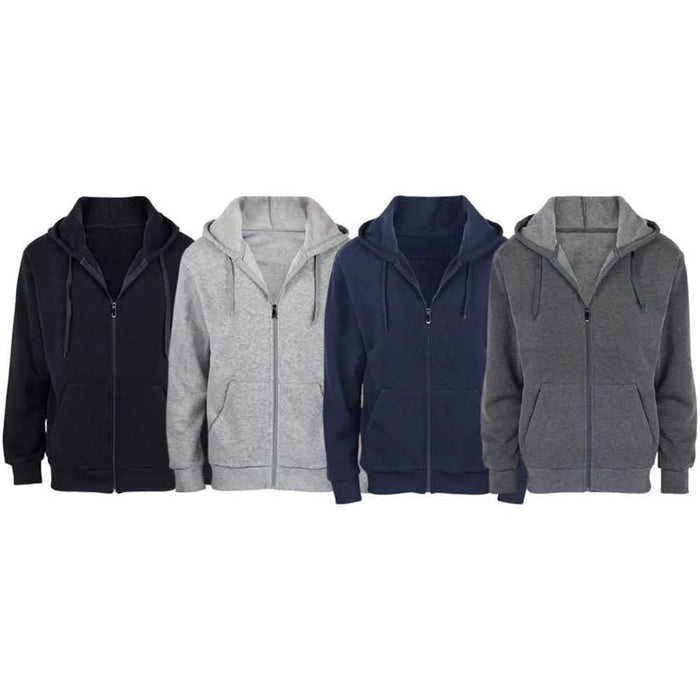 2-Pack: Men's Fleece Full-Zip Hoodies by DailySale