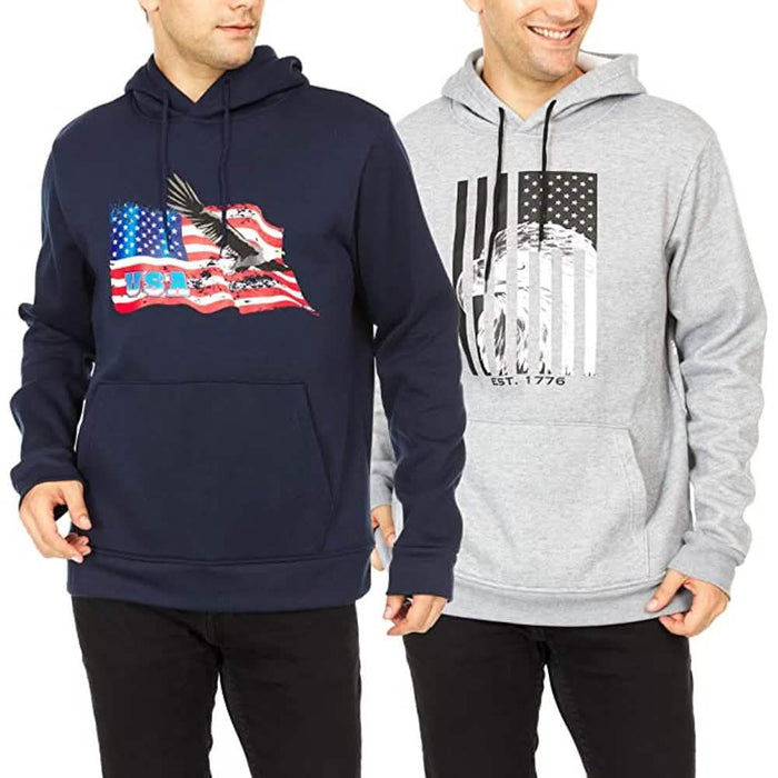2-Pack: Men's Fleece-Lined Pullover Hoodies by DailySale
