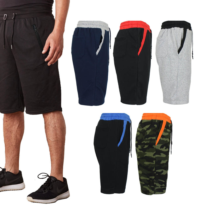 2-Pack Men's French Terry Regular Pockets Jogger Sweat Lounge Shorts by DailySale