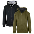 2-Pack: Men's Heavyweight Sherpa Fleece-Lined Zip Hoodie by DailySale