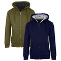 2-Pack: Men's Heavyweight Sherpa Fleece-Lined Zip Hoodie by DailySale