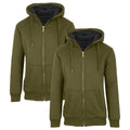2-Pack: Men's Heavyweight Sherpa Fleece-Lined Zip Hoodie by DailySale