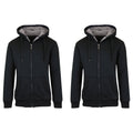 2-Pack: Men's Heavyweight Sherpa Fleece-Lined Zip Hoodie Sweater by DailySale