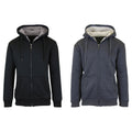 2-Pack: Men's Heavyweight Sherpa Fleece-Lined Zip Hoodie Sweater by DailySale