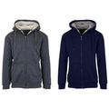 2-Pack: Men's Heavyweight Sherpa Fleece-Lined Zip Hoodie Sweater by DailySale
