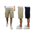 2-Pack: Men's Non-Belted Premium Cotton Blend Cargo Shorts by DailySale