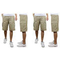 2-Pack: Men's Non-Belted Premium Cotton Blend Cargo Shorts by DailySale