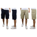 2-Pack: Men's Non-Belted Premium Cotton Blend Cargo Shorts by DailySale
