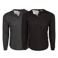 2-Pack: Men's Sherpa-Lined Waffle Thermal Henley Shirts by DailySale