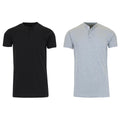 2-Pack: Men's Slim Fitting Short Sleeve Henley Slub Tee by DailySale