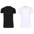 2-Pack: Men's Slim Fitting Short Sleeve Henley Slub Tee by DailySale