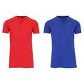 2-Pack: Men's Slim Fitting Short Sleeve Henley Slub Tee by DailySale