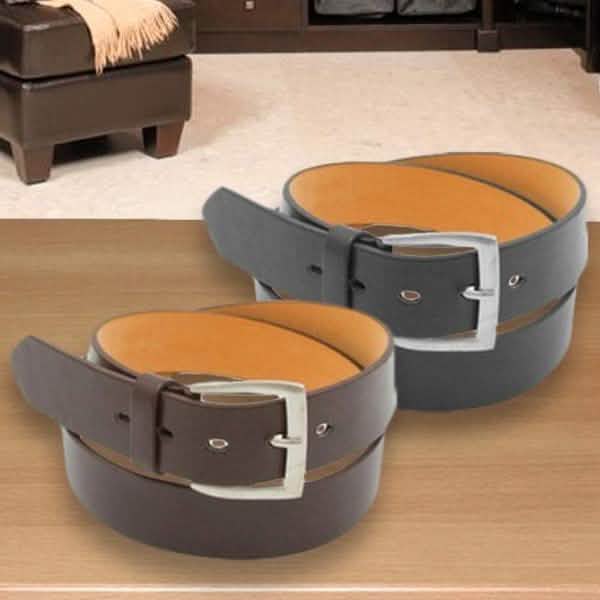 2-Pack: Men's Solid Belts - Size: 38-40 by DailySale