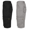 2-Pack: Men's Tactical Extended Size Cotton Cargo Utility Belted Shorts
