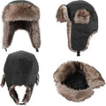 2-Pack: Men's Ushanka Winter Faux Fur Hat with Ear Flaps by DailySale