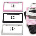 2-Pack: Metal License Plate Frame With Glitter Bling Rhinestone Diamonds by DailySale