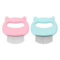 2-Pack: Pet Hair Removal And Massaging Shell Comb Brush For Grooming And Shedding by DailySale