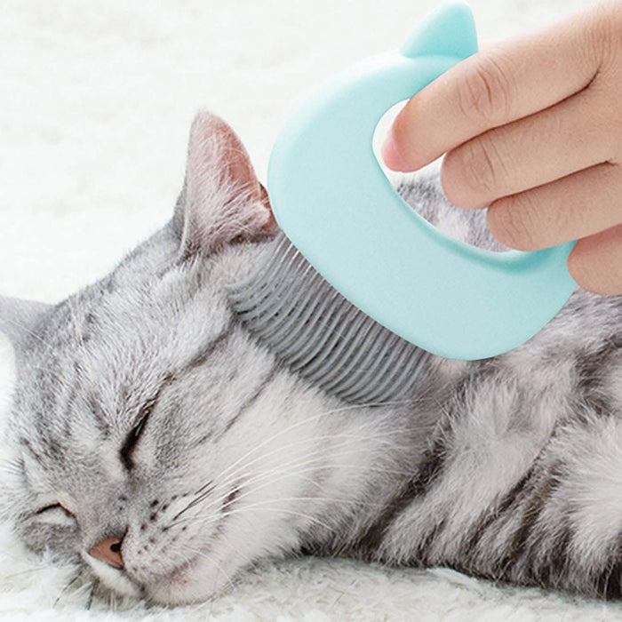 2-Pack: Pet Hair Removal And Massaging Shell Comb Brush For Grooming And Shedding by DailySale