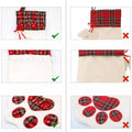 2-Pack: Plaid Christmas Pet Dog Cat Paw Hanging Stocking Socks by DailySale