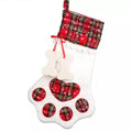 2-Pack: Plaid Christmas Pet Dog Cat Paw Hanging Stocking Socks by DailySale