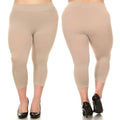 2-Pack: Plus Size Women's Ultra-Soft High Waisted Capri Leggings by DailySale