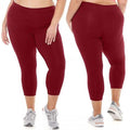 2-Pack: Plus Size Women's Ultra-Soft High Waisted Capri Leggings by DailySale
